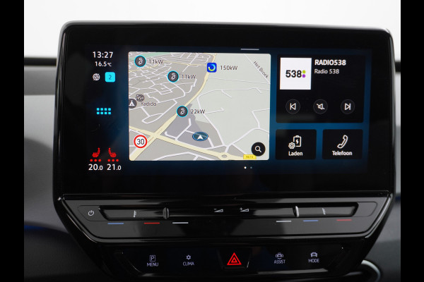 Volkswagen ID.3 58kWh 204PK Business Warmtepomp Apple Carplay Android Auto Cruise control adaptief Navi discover pro Keyless advanced Stoelverwa Matrix led koplampen Led-a-licht dynamisch Dab Draadloze telefoonlader Verkeersbord detectie Fase 3 Laden 310NM koppel