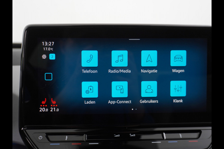 Volkswagen ID.3 58kWh 204PK Business Warmtepomp Apple Carplay Android Auto Cruise control adaptief Navi discover pro Keyless advanced Stoelverwa Matrix led koplampen Led-a-licht dynamisch Dab Draadloze telefoonlader Verkeersbord detectie Fase 3 Laden 310NM koppel