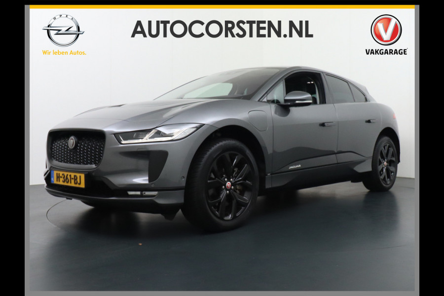 Jaguar I-PACE EV400 pk AUT SE 90kWh SOH 93,5% !! PanoDak 20"lm Elektr.Stoel+Leder+Stuur-Verwarmd Virtual-Cockpit Apple Carplay Android Navi Ca LED MultiMedia Bordherkenning koplampreiniging Lane-Assist App-Connect ECT Voorverwarming/koeling WiFi  DigiDash DAB 4WD Orig. NLse Auto 696Nm sterke elektromotor, 400Pk.