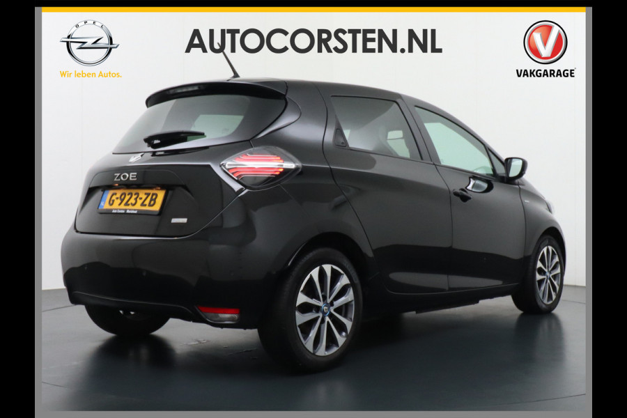 Renault ZOE R135 52kWh Eigen-Accu Leer Edition One Warmtepomp Camera Apple Carplay Android auto Bose-Sound Adaptive Cruise Automatisch-Inpar LED koplampen 'Minoia' Lmv 16" Stuurwiel verwarming Automaat 136pk Easy Park Assist Super Complete Zoë nieuw €38.000 Orig.NLse auto thuisladen 3 fase 32a tot 22kw !