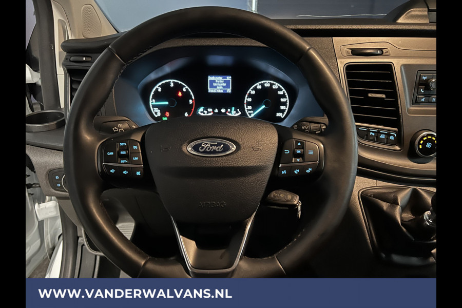 Ford Transit Custom 2.0 TDCI 131pk L2H1 Euro6 Airco | LED | Cruisecontrol | Verwarmde voorruit Bijrijdersbank, 2800kg trekvermogen, parkeersensoren