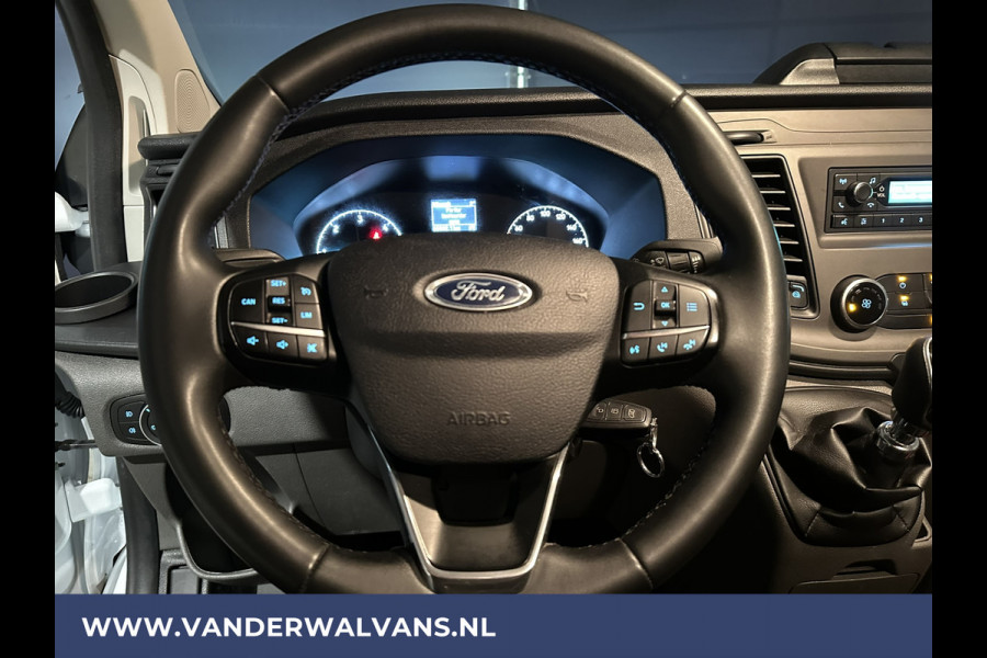 Ford Transit Custom 2.0 TDCI 131pk L2H1 Euro6 ** Airco | LED | Cruisecontrol | Verwarmde voorruit | Parkeersensoren Bijrijdersbank, 2800kg trekvermogen