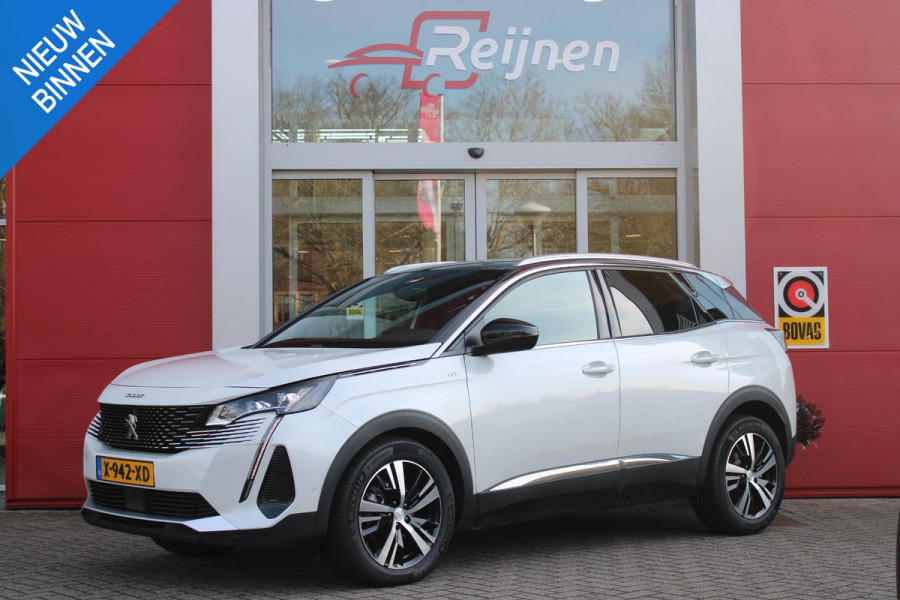 Peugeot 3008 1.2 136PK Hybrid GT | 360° CAMERA | NAVIGATIE | ADAPTIVE CRUISE CONTROL | APPLE CARPLAY/ANDROID AUTO | CLIMATE CONTROL | 18" LICHTMETALEN VELGEN | DODEHOEK DETECTIE | KEYLESS ENTRY/START | FULL LED KOPLAMPEN | PARKEERSENSOREN VOOR EN ACHTER | DAB+ RADIO | LANE ASSIST |