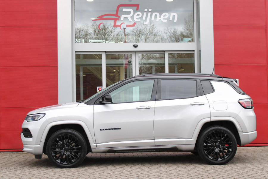 Jeep Compass 4xe 240PK Plug-in Hybrid S | NAVIGATIE 10,25 "TOUCHSCREEN | APPLE CARPLAY/ANDROID AUTO | ACHTERUITRIJ CAMERA | DAB+ RADIO | CLIMATE CONTROL | 19"GLOSS BLACK LICHTMETALEN VELGEN | ADAPTIVE / CRUISE CONTROL | DIGITAAL INSTRUMENTENPANEEL | LEDEREN BEKLEDING | ELEKTRISCH BEDIENBARE ACHTERKLEP | FULL LED KOPLAMPEN | LED MISTLAMPEN / BOCHTVERLICHTING | KEYLESS ENTRY & START | DRAADLOOS LADEN TELEFOON |  ELEKTRISCH BEDIENBARE BESTUURDERSSTOEL MET GEHEUGENFUNCTIE |