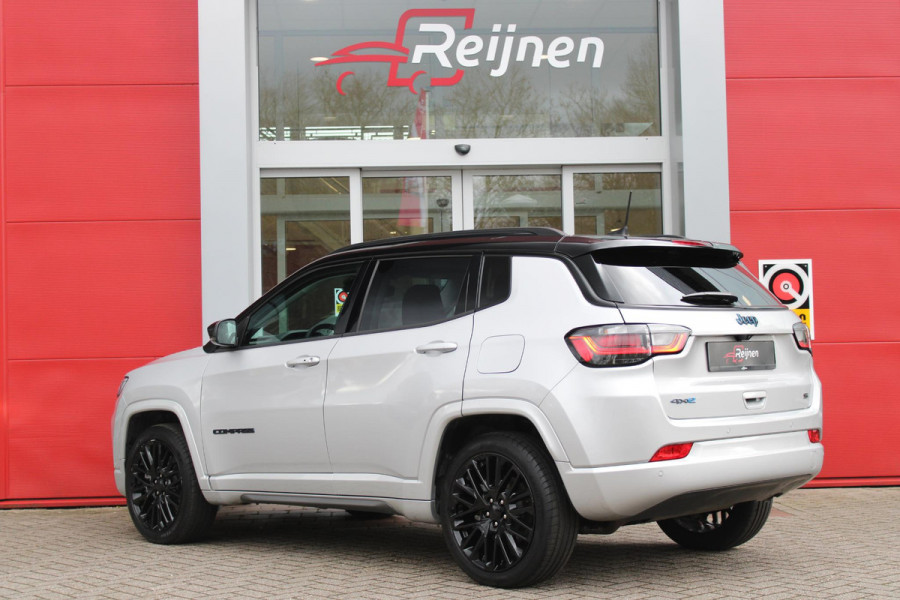 Jeep Compass 4xe 240PK Plug-in Hybrid S | NAVIGATIE 10,25 "TOUCHSCREEN | APPLE CARPLAY/ANDROID AUTO | ACHTERUITRIJ CAMERA | DAB+ RADIO | CLIMATE CONTROL | 19"GLOSS BLACK LICHTMETALEN VELGEN | ADAPTIVE / CRUISE CONTROL | DIGITAAL INSTRUMENTENPANEEL | LEDEREN BEKLEDING | ELEKTRISCH BEDIENBARE ACHTERKLEP | FULL LED KOPLAMPEN | LED MISTLAMPEN / BOCHTVERLICHTING | KEYLESS ENTRY & START | DRAADLOOS LADEN TELEFOON |  ELEKTRISCH BEDIENBARE BESTUURDERSSTOEL MET GEHEUGENFUNCTIE |