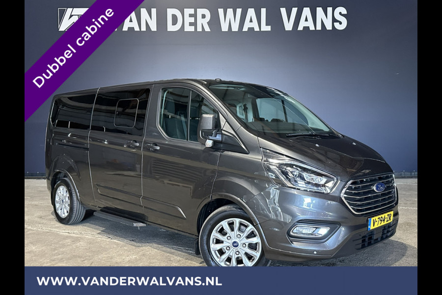 Ford Transit Custom 2.0 TDCI 131pk L2H1 Dubbele cabine Euro6 Airco | 6-Zits | 2x zijdeur | Xenon | Navigatie | Camera | LED | LM Velgen Cruisecontrol, Trekhaak, Apple Carplay, Android Auto, Stoelverwarming, Verwarmde voorruit,