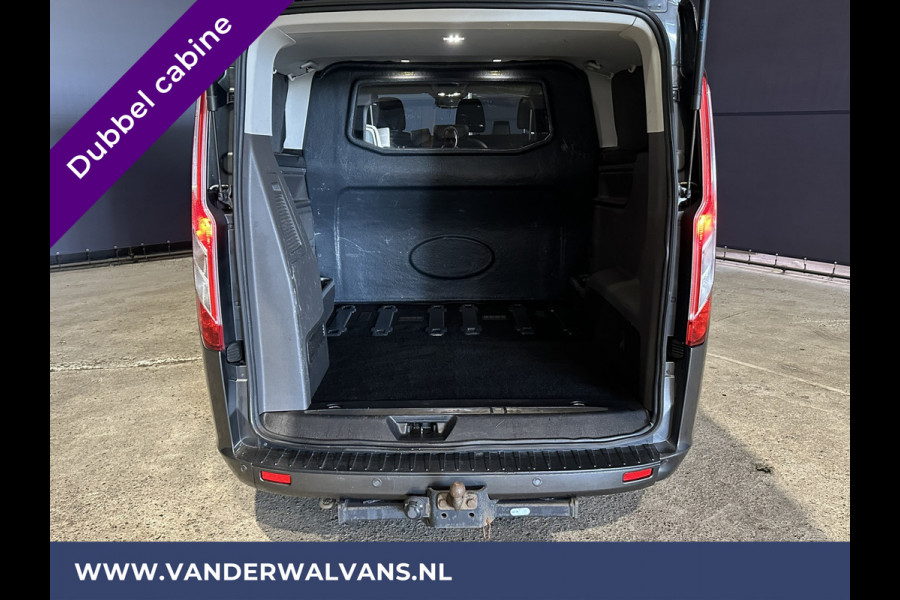 Ford Transit Custom 2.0 TDCI 131pk L2H1 Dubbele cabine Euro6 Airco | 6-Zits | 2x zijdeur | Xenon | Navigatie | Camera | LED | LM Velgen Cruisecontrol, Trekhaak, Apple Carplay, Android Auto, Stoelverwarming, Verwarmde voorruit,