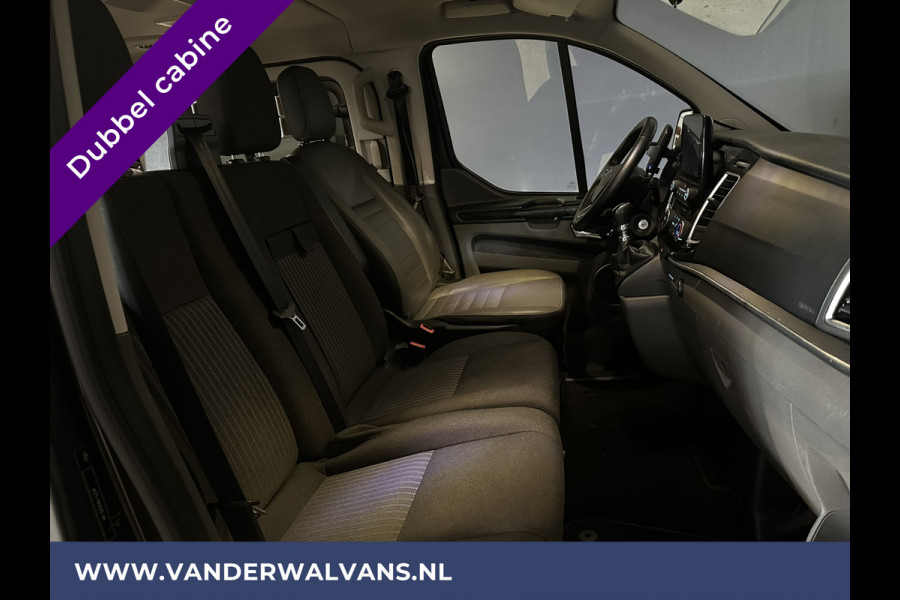 Ford Transit Custom 2.0 TDCI 131pk L2H1 Dubbele cabine Euro6 Airco | 6-Zits | 2x zijdeur | Xenon | Navigatie | Camera | LED | LM Velgen Cruisecontrol, Trekhaak, Apple Carplay, Android Auto, Stoelverwarming, Verwarmde voorruit,