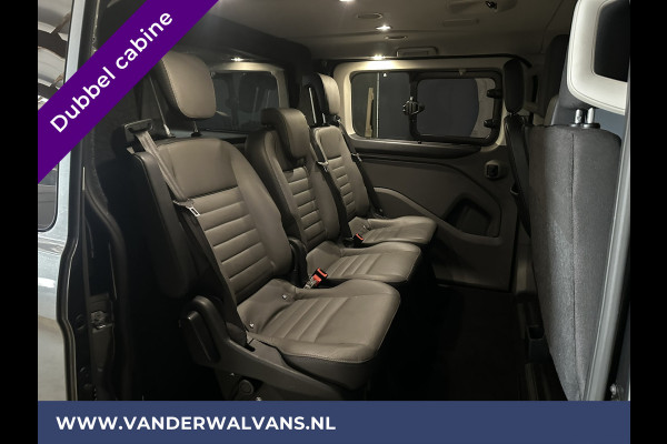 Ford Transit Custom 2.0 TDCI 131pk L2H1 Dubbele cabine Euro6 Airco | 6-Zits | 2x zijdeur | Xenon | Navigatie | Camera | LED | LM Velgen Cruisecontrol, Trekhaak, Apple Carplay, Android Auto, Stoelverwarming, Verwarmde voorruit,