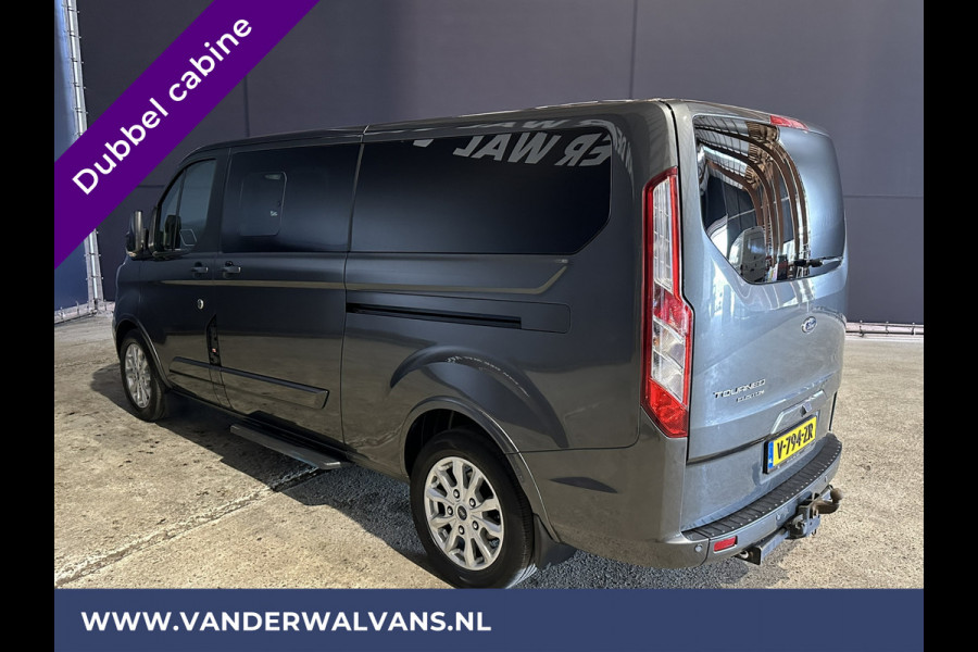 Ford Transit Custom 2.0 TDCI 131pk L2H1 Dubbele cabine Euro6 Airco | 6-Zits | 2x zijdeur | Xenon | Navigatie | Camera | LED | LM Velgen Cruisecontrol, Trekhaak, Apple Carplay, Android Auto, Stoelverwarming, Verwarmde voorruit,