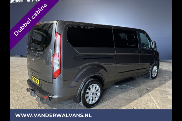 Ford Transit Custom 2.0 TDCI 131pk L2H1 Dubbele cabine Euro6 Airco | 6-Zits | 2x zijdeur | Xenon | Navigatie | Camera | LED | LM Velgen Cruisecontrol, Trekhaak, Apple Carplay, Android Auto, Stoelverwarming, Verwarmde voorruit,