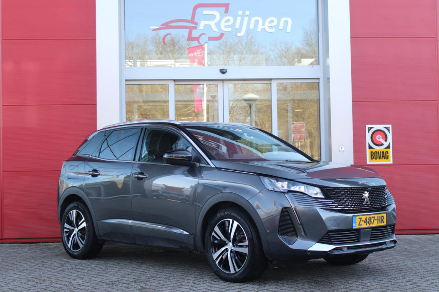 Peugeot 3008 1.2 Hybrid 136PK GT | 360° CAMERA | NAVIGATIE | ADAPTIVE CRUISE CONTROL | APPLE CARPLAY/ANDROID AUTO | CLIMATE CONTROL | 18" LICHTMETALEN VELGEN | DODEHOEK DETECTIE | KEYLESS ENTRY/START | FULL LED KOPLAMPEN | PARKEERSENSOREN VOOR EN ACHTER | DAB+ RADIO | LANE ASSIST |