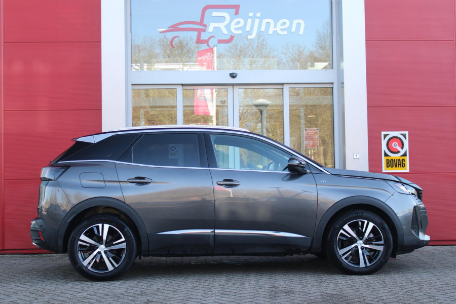 Peugeot 3008 1.2 Hybrid 136PK GT | 360° CAMERA | NAVIGATIE | ADAPTIVE CRUISE CONTROL | APPLE CARPLAY/ANDROID AUTO | CLIMATE CONTROL | 18" LICHTMETALEN VELGEN | DODEHOEK DETECTIE | KEYLESS ENTRY/START | FULL LED KOPLAMPEN | PARKEERSENSOREN VOOR EN ACHTER | DAB+ RADIO | LANE ASSIST |