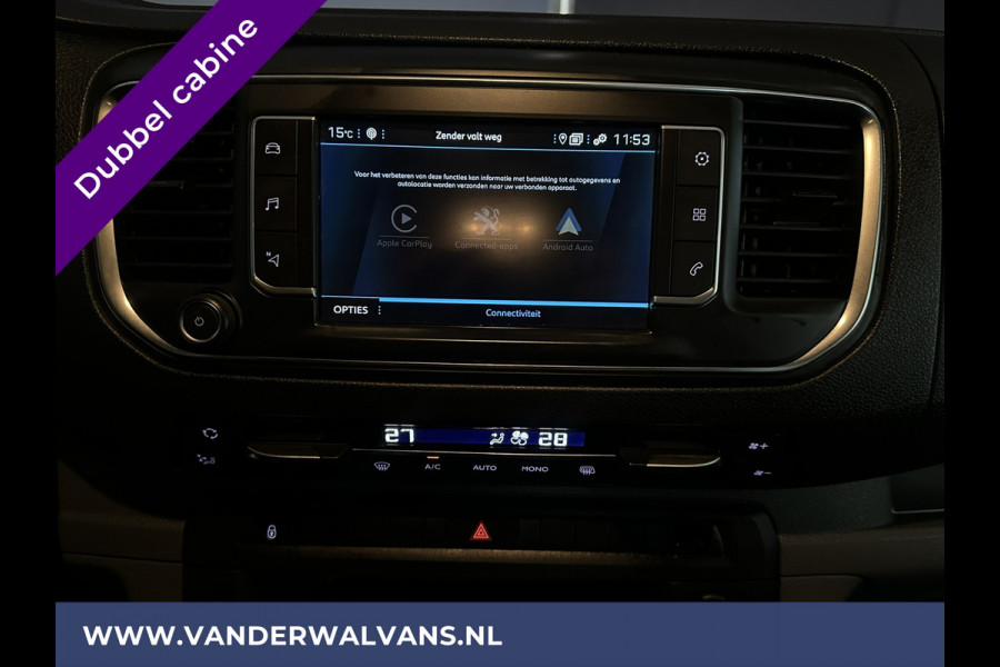 Peugeot Expert 2.0 BlueHDI 123pk Automaat L3H1 Dubbele cabine Euro6 Airco | 6-Zits | Navigatie | Camera Apple Carplay, Android Auto, Cruisecontrol, Parkeersensoren