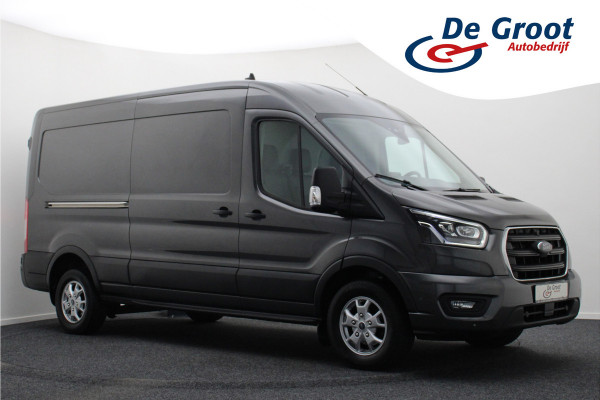 Ford Transit 350 2.0 TDCI L3H2 Limited 3-Zits, Airco, Camera, Cruise, Apple Carplay, Verwarmde Ruit, Trekhaak, 16''