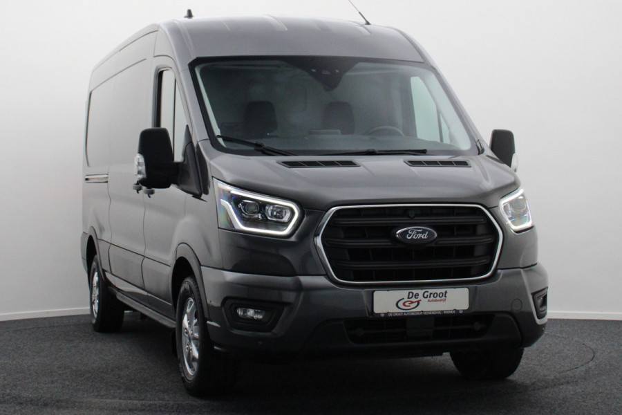 Ford Transit 350 2.0 TDCI L3H2 Limited 3-Zits, Airco, Camera, Cruise, Apple Carplay, Verwarmde Ruit, Trekhaak, 16''