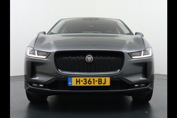 Jaguar I-PACE EV400 pk AUT SE 90kWh SOH 93,5% !! PanoDak 20"lm Elektr.Stoel+Leder+Stuur-Verwarmd Virtual-Cockpit Apple Carplay Android Navi Ca LED MultiMedia Bordherkenning koplampreiniging Lane-Assist App-Connect ECT Voorverwarming/koeling WiFi  DigiDash DAB 4WD Orig. NLse Auto 696Nm sterke elektromotor, 400Pk.