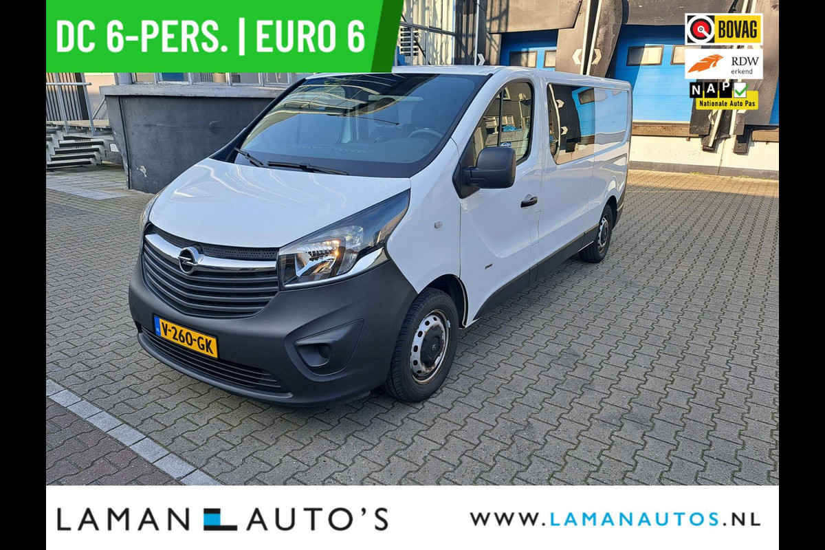 Opel Vivaro 1.6 CDTI 125 pk L2H1 DC 6-pers. Edition | Dubbele Cabine Euro 6 Airco Navi Cruise Trekhaak Lengte 2 | Voorschoten