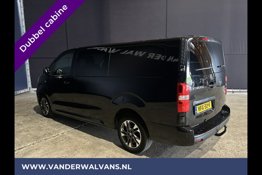 Opel Vivaro 2.0 CDTI 150pk L3H1 Dubbele Cabine Euro6 Airco | Camera | Navigatie | 5-zits | 2500kg Trekhaak Apple Carplay, Android Auto, Cruisecontrol, LM Velgen, Parkeersensoren