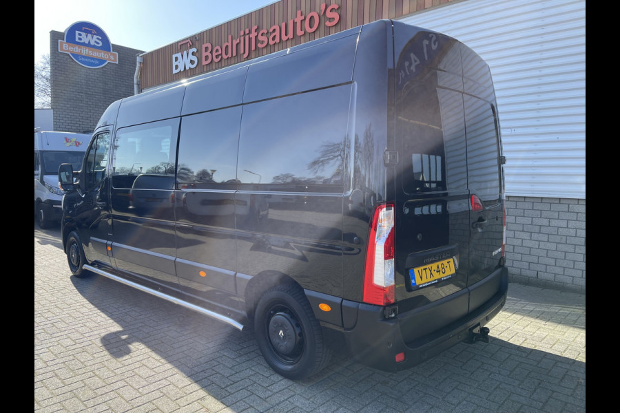 Renault Master T35 2.3 dCi 180pk autoaat L3H2 DC 6 persoons Energy Comfort / vaste prijs rijklaar € 28.950 ex btw / lease vanaf € 518 / pdc rondom / trekhaak 2500 kg / sidebars / airco / cruise / navi !