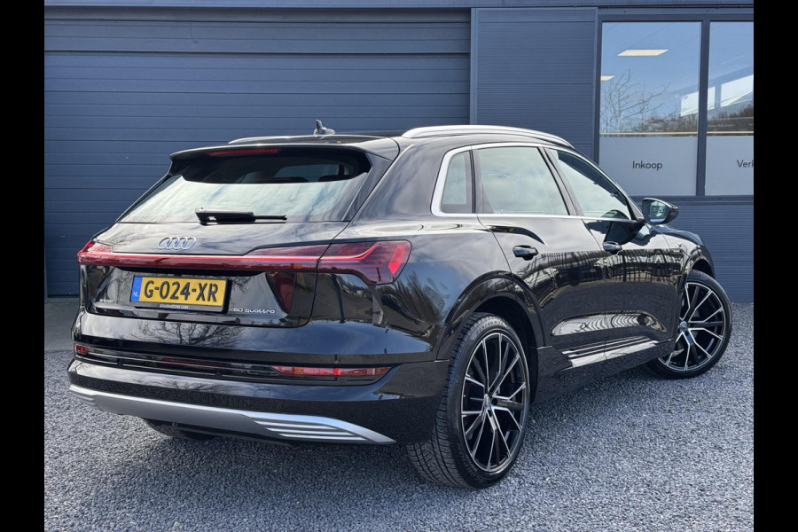 Audi e-tron e-tron 50 quattro Launch edition plus 71 kWh 2e Eigenaar,Navi,Clima,Cruise,Schuifdak,22" LM Velgen,Stoelverwarming,Trekhaak,Leder,BTW Auto,N.A.P,APK tot 12-2025