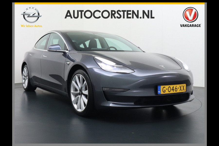 Tesla Model 3 Long Range 75kWh 2020 463PK 19" Mistl. Full-Self-Driving-Computer 3 Telefoon-Sleutel Premium Audio 4wd Lmv AutoPilot Panoramadak Stoel en achterbank verwarming Keyless Electr.Stoelen+Memory+Easy-Entry WiFi Origineel Nederlandse auto Grootste accu, Tot 16,5kwh thuis laden. Accu garantie tot 13-01-2028 / 192.000km