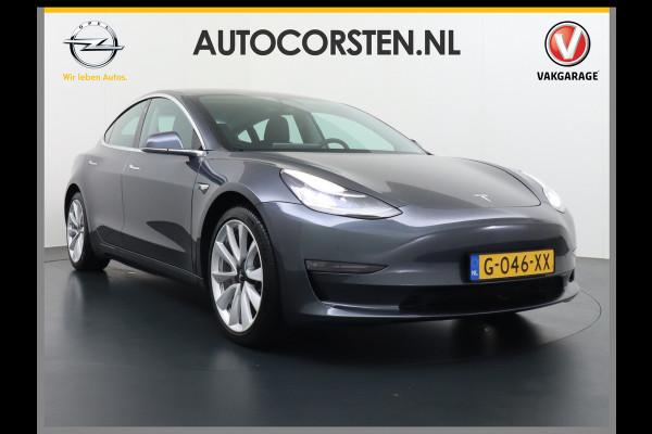 Tesla Model 3 Long Range 75kWh 2020 463PK 19" Mistl. Full-Self-Driving-Computer 3 Telefoon-Sleutel Premium Audio 4wd Lmv AutoPilot Panoramadak Stoel en achterbank verwarming Keyless Electr.Stoelen+Memory+Easy-Entry WiFi Origineel Nederlandse auto Grootste accu, Tot 16,5kwh thuis laden. Accu garantie tot 13-01-2028 / 192.000km