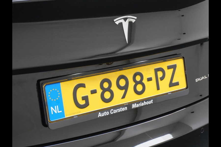 Tesla Model 3 Long Range 75kWh 463PK Lmv-18" Telefoon-Sleutel Premium Audio 4wd AutoPilot Panoramadak Camera's Leder Adaptive-CruiseControl-St Stoel en achterbank verwarming Keyless Electr.Stoelen+Memory+Easy-Entry WiFi Origineel Nederlandse auto Grootste accu, Tot 16,5kwh thuis laden. Accu garantie 10-12-2027 / 192.000km