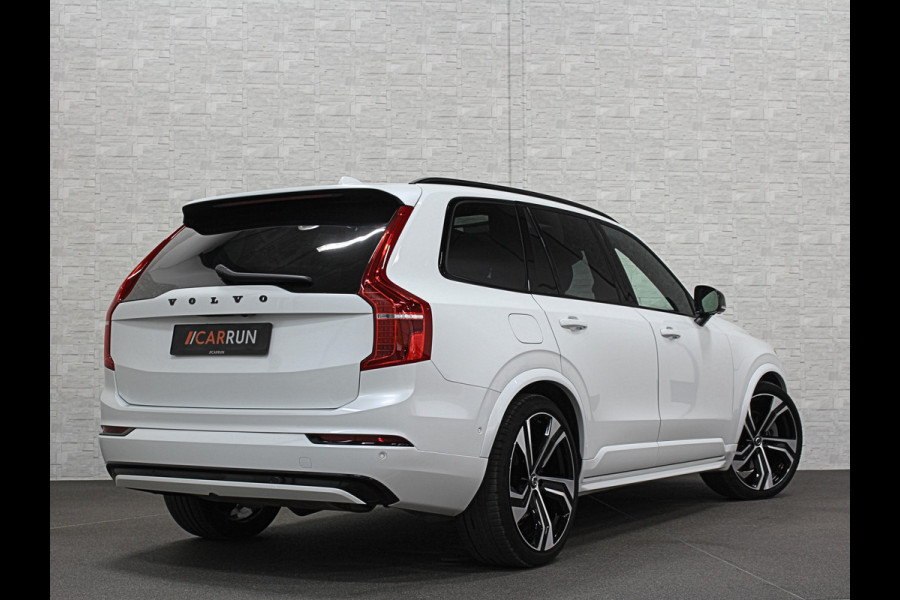 Volvo XC90 2.0 T8 AWD R-Design Long Range | Luchtvering | 360 Camera | Panorama | Pilot-Assist | ACC | Stoelventilatie | Memory | Harman-Kardon | Trekhaak | Sportstoelen | Keyless-Entry | Stuurwiel Verwarmd | Vol-Leder | 22'' | Zonwering | Draadloos Laden |