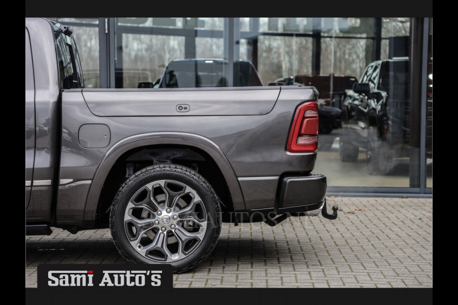 Dodge Ram 1500 LIMITED RAMBOX | LUCHTVERING | 5.7 V8 4X4 | MULTI TAILGATE | HUD | ADAPTIVE CRUISE | EERSTE EIGENAAR | LPG PRINS | 3500KG 360 CAMERA | LANE ASSIST | MEMORY SEATS | DUBBELE CABINE | CREWCAB