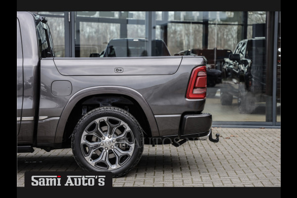 Dodge Ram 1500 LIMITED RAMBOX | LUCHTVERING | 5.7 V8 4X4 | MULTI TAILGATE | HUD | ADAPTIVE CRUISE | EERSTE EIGENAAR | LPG PRINS | 3500KG 360 CAMERA | LANE ASSIST | MEMORY SEATS | DUBBELE CABINE | CREWCAB