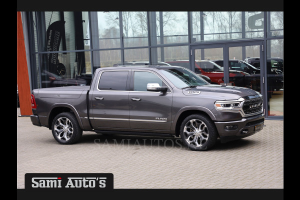 Dodge Ram 1500 LIMITED RAMBOX | LUCHTVERING | 5.7 V8 4X4 | MULTI TAILGATE | HUD | ADAPTIVE CRUISE | EERSTE EIGENAAR | LPG PRINS | 3500KG 360 CAMERA | LANE ASSIST | MEMORY SEATS | DUBBELE CABINE | CREWCAB