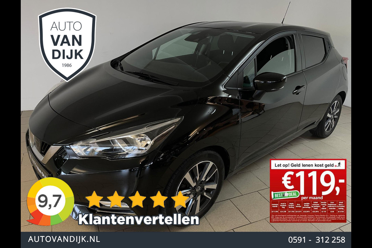 Nissan Micra 0.9 IG-T N-Connecta AIRCO CLIMA NAVI CRUISE BLUETOOTH CAMERA ELEK RAMEN CENT VERG ZEER NETTE AUTO