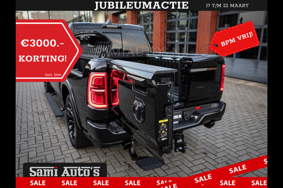 Dodge Ram 1500 DE MEEST LUXUEUZE PICK UP LIMITED NIGHT HIGH OUTPUT H.O 540PK 706 Nm 2025 | XB9 | MASSAGE | BOM VOL | CREW CAB | DUBBELE CABINE | GRIJSKENTEKEN | VOORRAAD NR 2334 - 5409