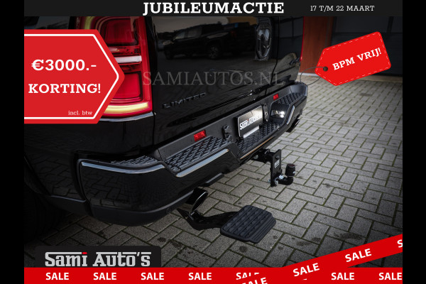 Dodge Ram 1500 DE MEEST LUXUEUZE PICK UP LIMITED NIGHT HIGH OUTPUT H.O 540PK 706 Nm 2025 | XB9 | MASSAGE | BOM VOL | CREW CAB | DUBBELE CABINE | GRIJSKENTEKEN | VOORRAAD NR 2334 - 5409