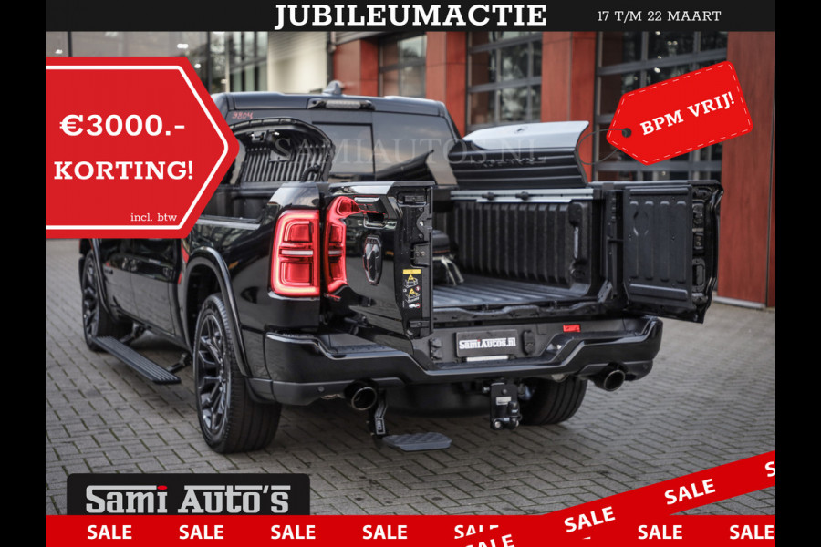 Dodge Ram 1500 DE MEEST LUXUEUZE PICK UP LIMITED NIGHT HIGH OUTPUT H.O 540PK 706 Nm 2025 | XB9 | MASSAGE | BOM VOL | CREW CAB | DUBBELE CABINE | GRIJSKENTEKEN | VOORRAAD NR 2334 - 5409