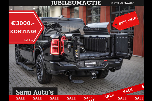 Dodge Ram 1500 DE MEEST LUXUEUZE PICK UP LIMITED NIGHT HIGH OUTPUT H.O 540PK 706 Nm 2025 | XB9 | MASSAGE | BOM VOL | CREW CAB | DUBBELE CABINE | GRIJSKENTEKEN | VOORRAAD NR 2334 - 5409