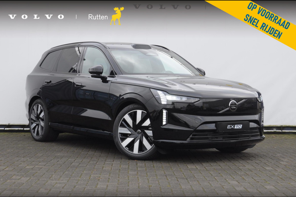 Volvo EX90 Twin Motor 408PK Automaat Ultra 7p. 111 kWh Panoramadak / Luchtvering / Head-up display / Stoelverwarming en stuurwielverwarming / Massagestoelen / Memory seats / Adaptive cruise control / 360 Camera / elektrische achterklep