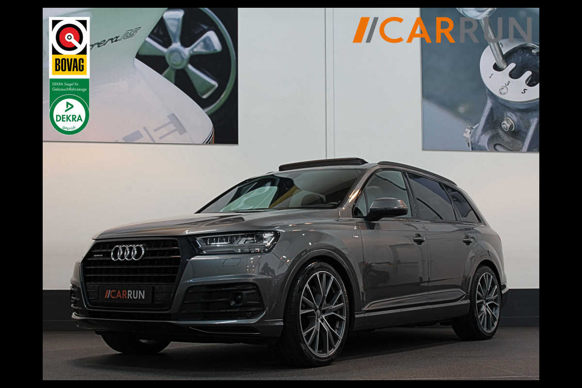 Audi Q7 3.0 TDI 272PK Euro-6 S-Line Sportpack | Nachtzicht | ACC | Luchtvering | BOSE | Keyless-Entry | Head-Up | 22'' | Dealer Onderhouden | Sfeerverlichting | Panorama | 4-Zone Clima | Virtual-Cockpit | Standkachel | Autom. Parkeren | Dodehoek | Lane Assist | A-Camera | DAB | Draadloos Laden |