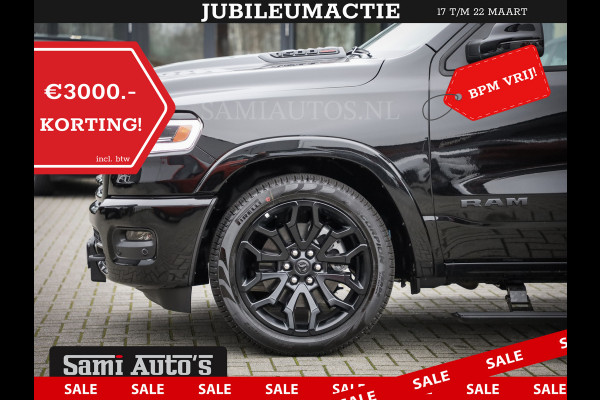 Dodge Ram 1500 LIMITED NIGHT DE MEEST LUXUEUZE PICK UP HIGH OUTPUT H.O 540PK 706 Nm 2025 | XB9 | MASSAGE | BOM VOL | CREW CAB | DUBBELE CABINE | GRIJSKENTEKEN | VOORRAAD NR 2335 - 5153