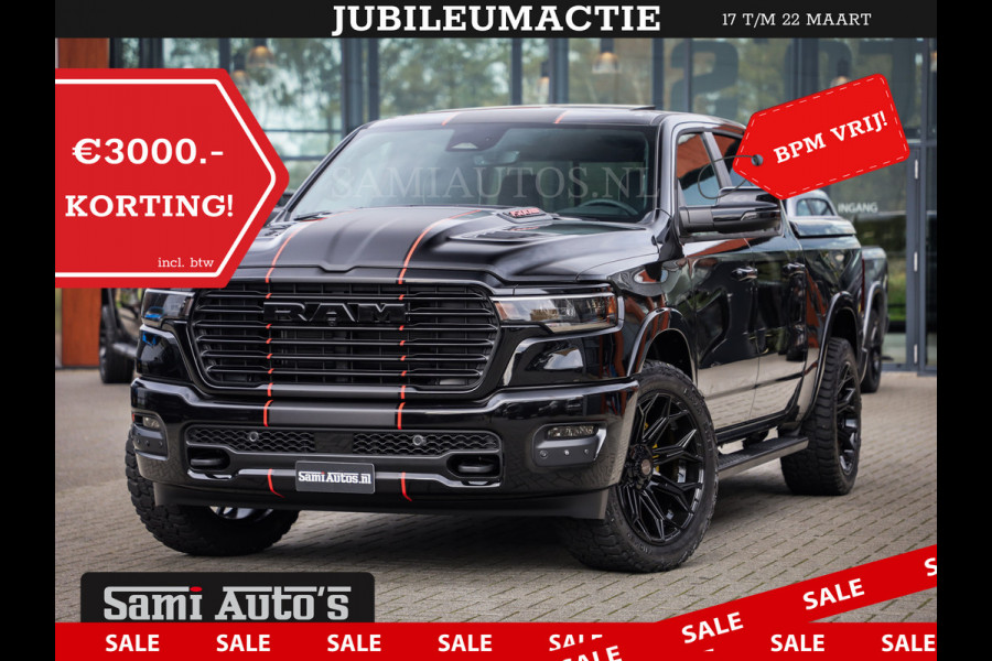 Dodge Ram 2025 LARAMIE SPORT HURRICANE 420PK 636 Nm | PRIJS MET LPG EN COVER EN GARANTIE | DUBBELE CABINE | PICK UP | 5 PERSOONS | DC | GRIJSKENTEKEN | VOORAAD 2189 - 9768