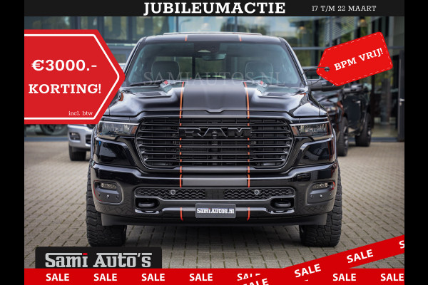 Dodge Ram 2025 LARAMIE SPORT HURRICANE 420PK 636 Nm | PRIJS MET LPG EN COVER EN GARANTIE | DUBBELE CABINE | PICK UP | 5 PERSOONS | DC | GRIJSKENTEKEN | VOORAAD 2189 - 9768