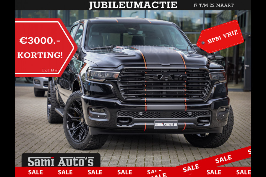 Dodge Ram 2025 LARAMIE SPORT HURRICANE 420PK 636 Nm | PRIJS MET LPG EN COVER EN GARANTIE | DUBBELE CABINE | PICK UP | 5 PERSOONS | DC | GRIJSKENTEKEN | VOORAAD 2189 - 9768