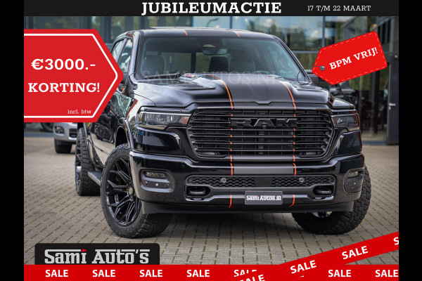 Dodge Ram 2025 LARAMIE SPORT HURRICANE 420PK 636 Nm | PRIJS MET LPG EN COVER EN GARANTIE | DUBBELE CABINE | PICK UP | 5 PERSOONS | DC | GRIJSKENTEKEN | VOORAAD 2189 - 9768