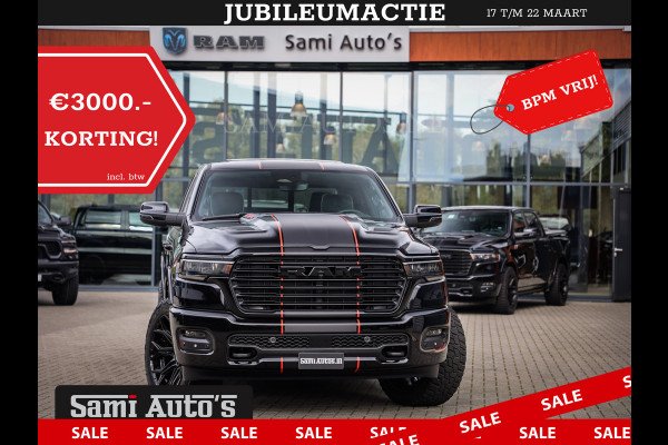 Dodge Ram 2025 LARAMIE SPORT HURRICANE 420PK 636 Nm | PRIJS MET LPG EN COVER EN GARANTIE | DUBBELE CABINE | PICK UP | 5 PERSOONS | DC | GRIJSKENTEKEN | VOORAAD 2189 - 9768