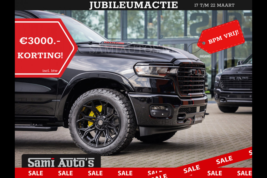 Dodge Ram 2025 LARAMIE SPORT HURRICANE 420PK 636 Nm | PRIJS MET LPG EN COVER EN GARANTIE | DUBBELE CABINE | PICK UP | 5 PERSOONS | DC | GRIJSKENTEKEN | VOORAAD 2189 - 9768