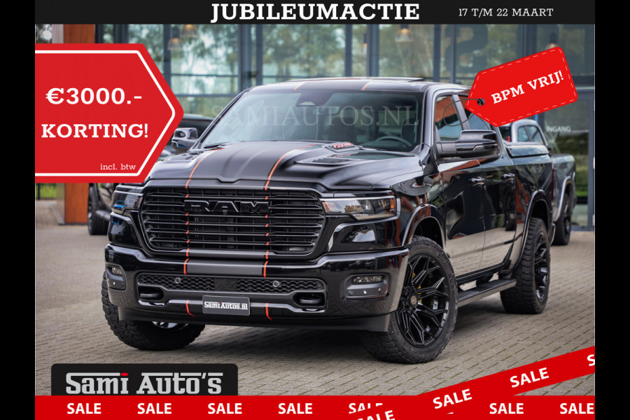 Dodge Ram 2025 LARAMIE SPORT HURRICANE 420PK 636 Nm | PRIJS MET LPG EN COVER EN GARANTIE | DUBBELE CABINE | PICK UP | 5 PERSOONS | DC | GRIJSKENTEKEN | VOORAAD 2189 - 9768