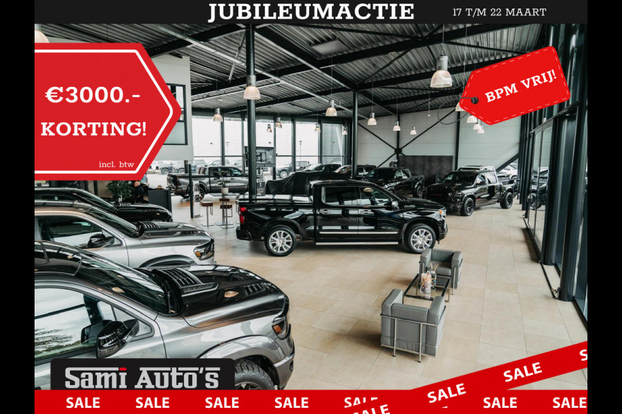 Dodge Ram 1500 LIMITED NIGHT HIGH OUTPUT 540PK 706 Nm 2025 | XB9 | MASSAGE | BOM VOL | CREW CAB | DUBBELE CABINE | GRIJSKENTEKEN | DE MEEST LUXUEUZE en BEGEERDE Pick-up | VOORRAAD NR 2302 - 7425