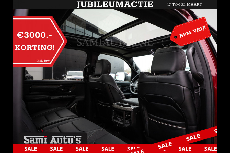 Dodge Ram 1500 LIMITED NIGHT HIGH OUTPUT 540PK 706 Nm 2025 | XB9 | MASSAGE | BOM VOL | CREW CAB | DUBBELE CABINE | GRIJSKENTEKEN | DE MEEST LUXUEUZE en BEGEERDE Pick-up | VOORRAAD NR 2302 - 7425