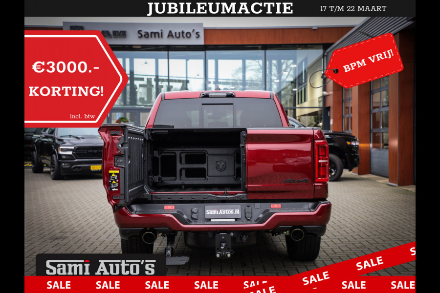 Dodge Ram 1500 LIMITED NIGHT HIGH OUTPUT 540PK 706 Nm 2025 | XB9 | MASSAGE | BOM VOL | CREW CAB | DUBBELE CABINE | GRIJSKENTEKEN | DE MEEST LUXUEUZE en BEGEERDE Pick-up | VOORRAAD NR 2302 - 7425